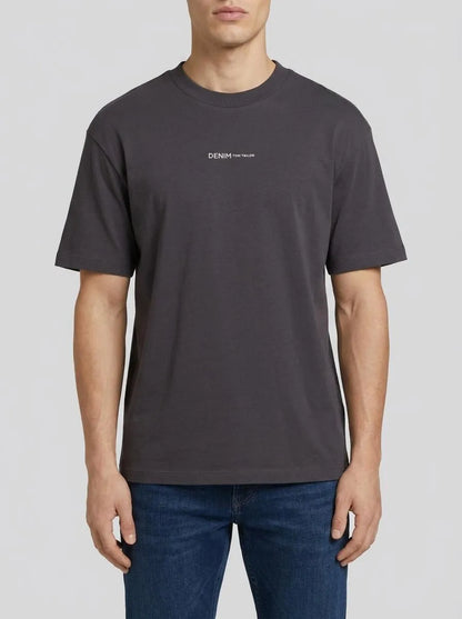 Denim Tom Tailor Coal Grey Men Organic Cotton T-Shirt SKU: 1040880_29476 Image 00