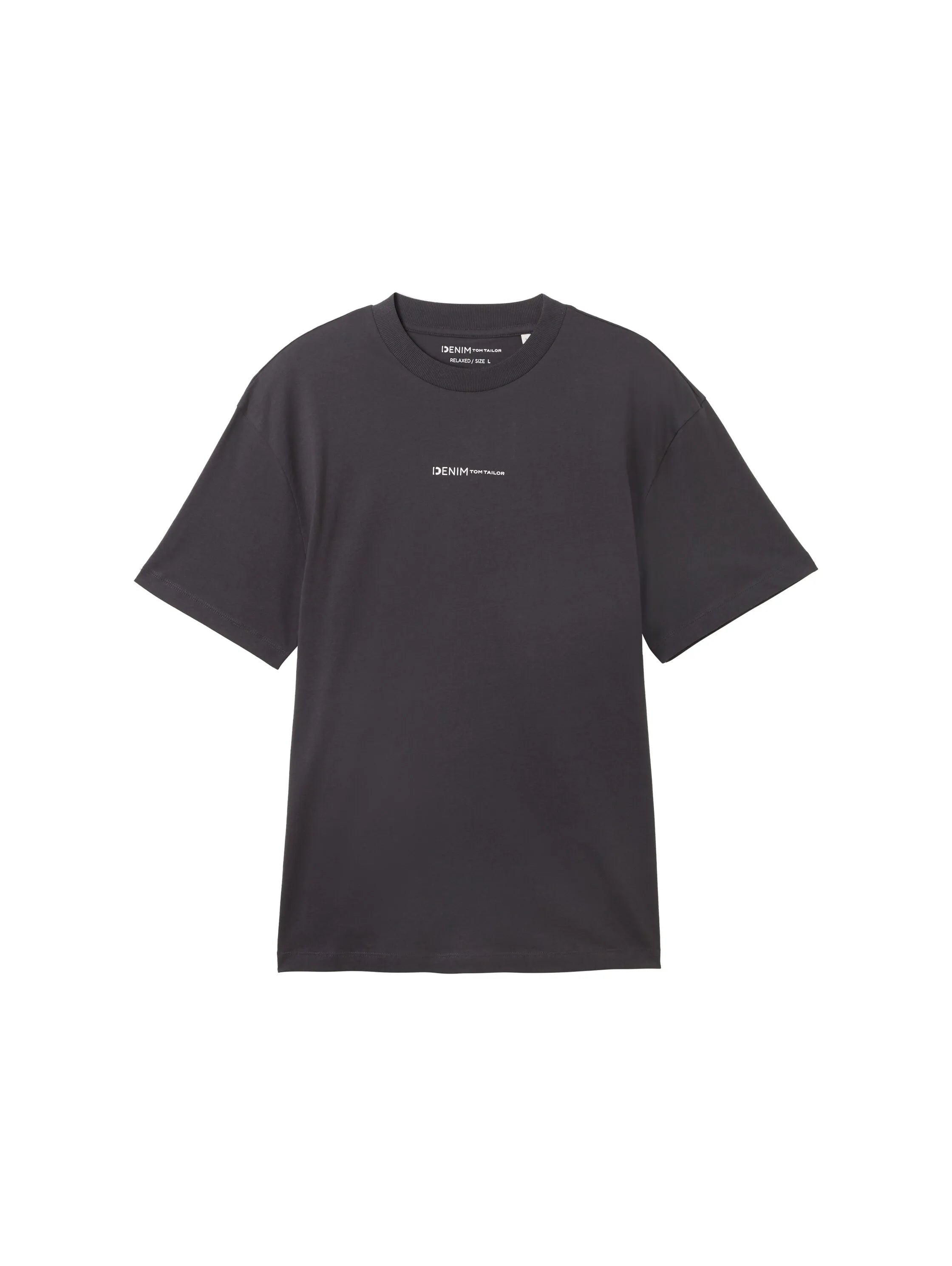 Denim Tom Tailor Coal Grey Men Organic Cotton T-Shirt SKU: 1040880_29476 Image 07