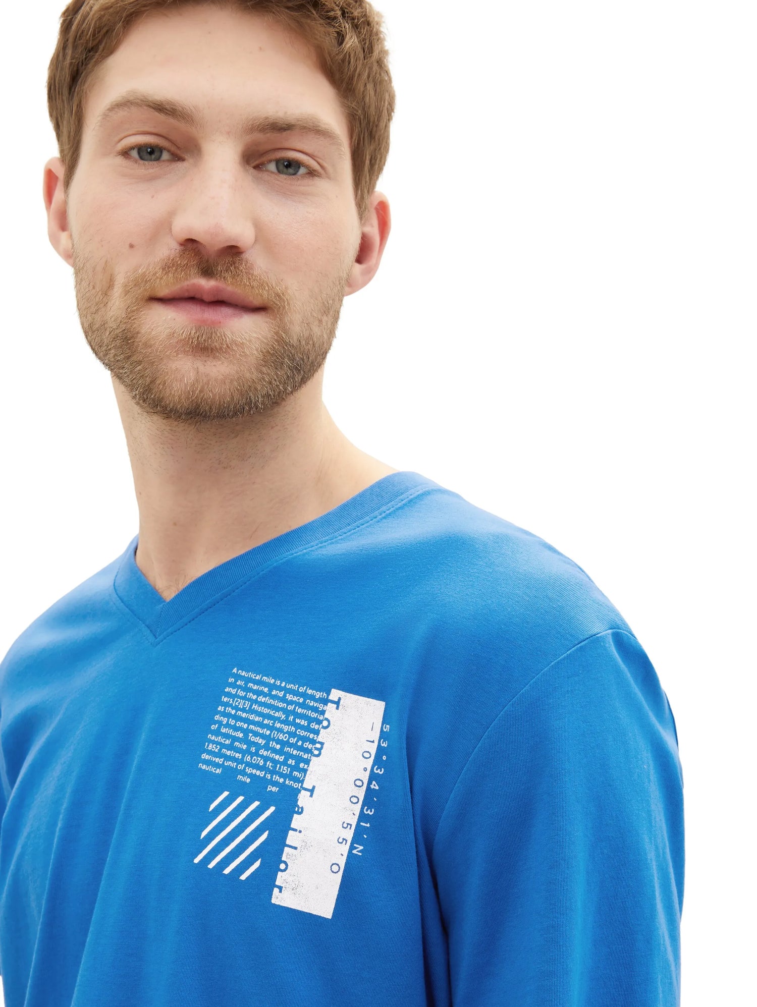 Tom Tailor Sure Blue Men Organic Cotton T-Shirt SKU: 1040895_12393 Image 04
