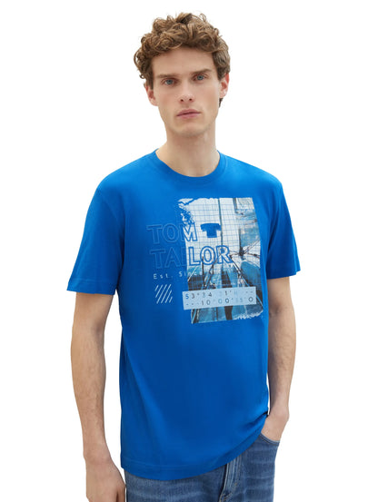 Tom Tailor Sure Blue Men Regular Fit Short-Sleeved T-Shirt SKU: 1040896_12393 Image 01