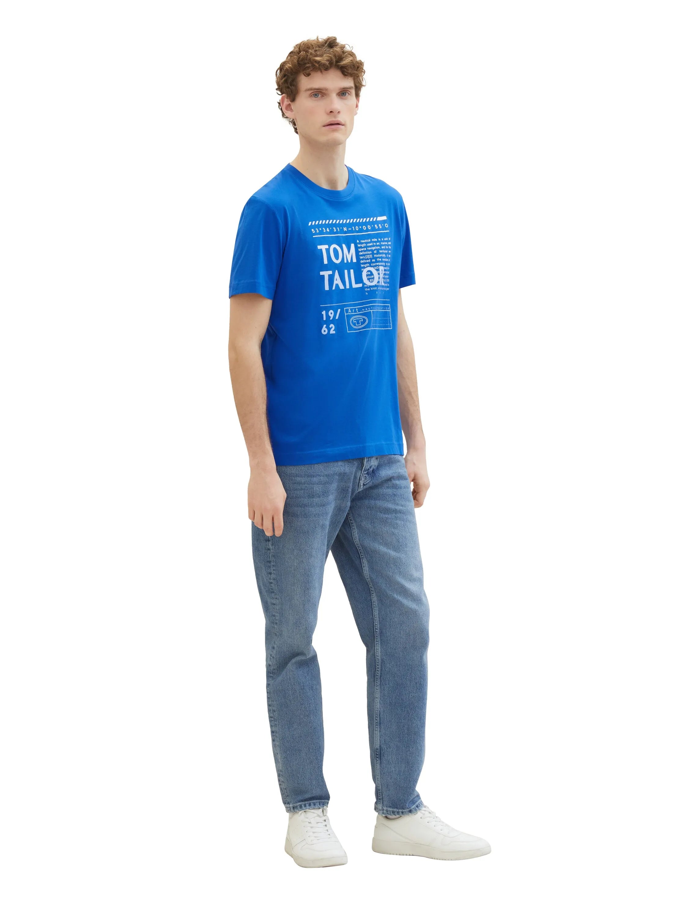 Tom Tailor Sure Blue Men T-Shirt with a Logo Print SKU: 1040897_12393 Image 02