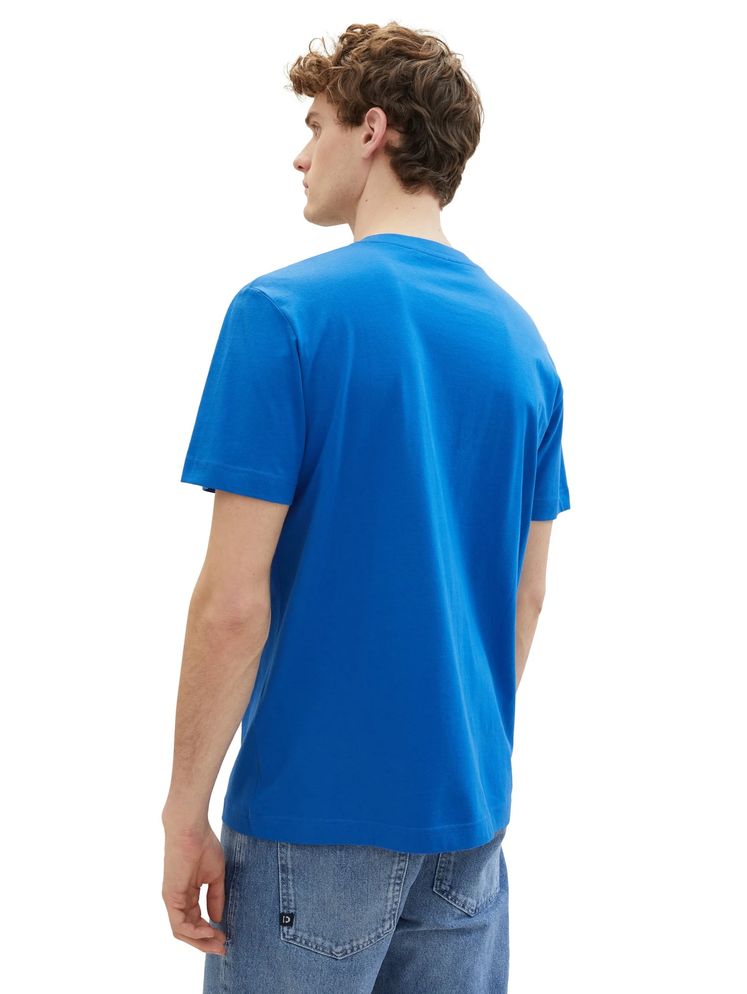 Tom Tailor Sure Blue Men T-Shirt with a Logo Print SKU: 1040897_12393 Image 03
