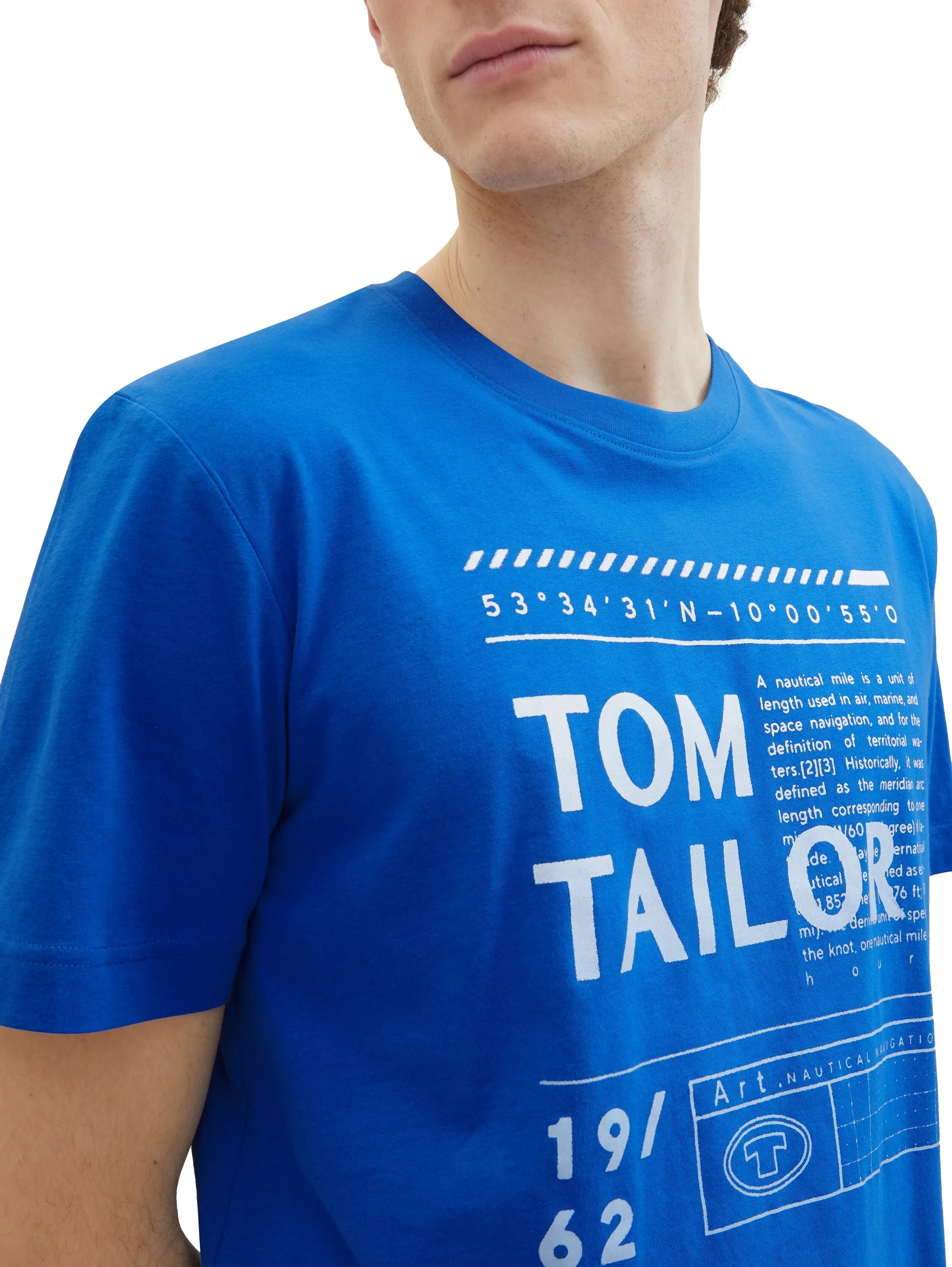 Tom Tailor Sure Blue Men T-Shirt with a Logo Print SKU: 1040897_12393 Image 06