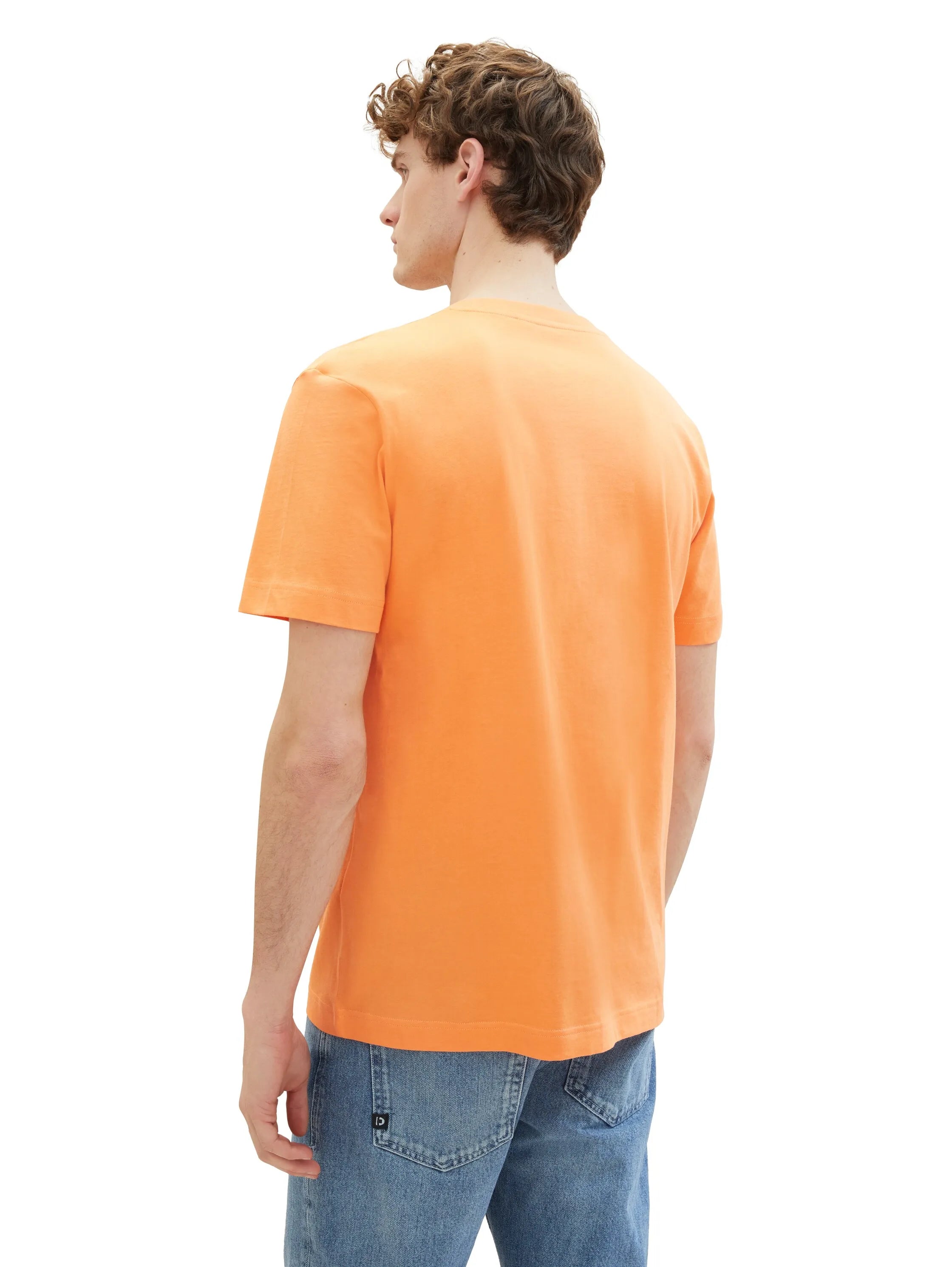 Tom Tailor Fruity Melon Orange Men T-Shirt with a Logo Print SKU: 1040897_22195 Image 03