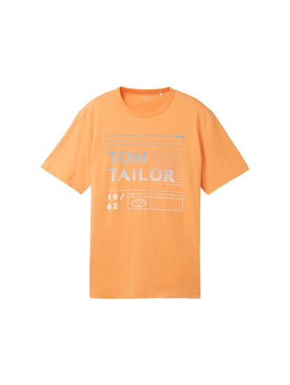 Tom Tailor Fruity Melon Orange Men T-Shirt with a Logo Print SKU: 1040897_22195 Image 07