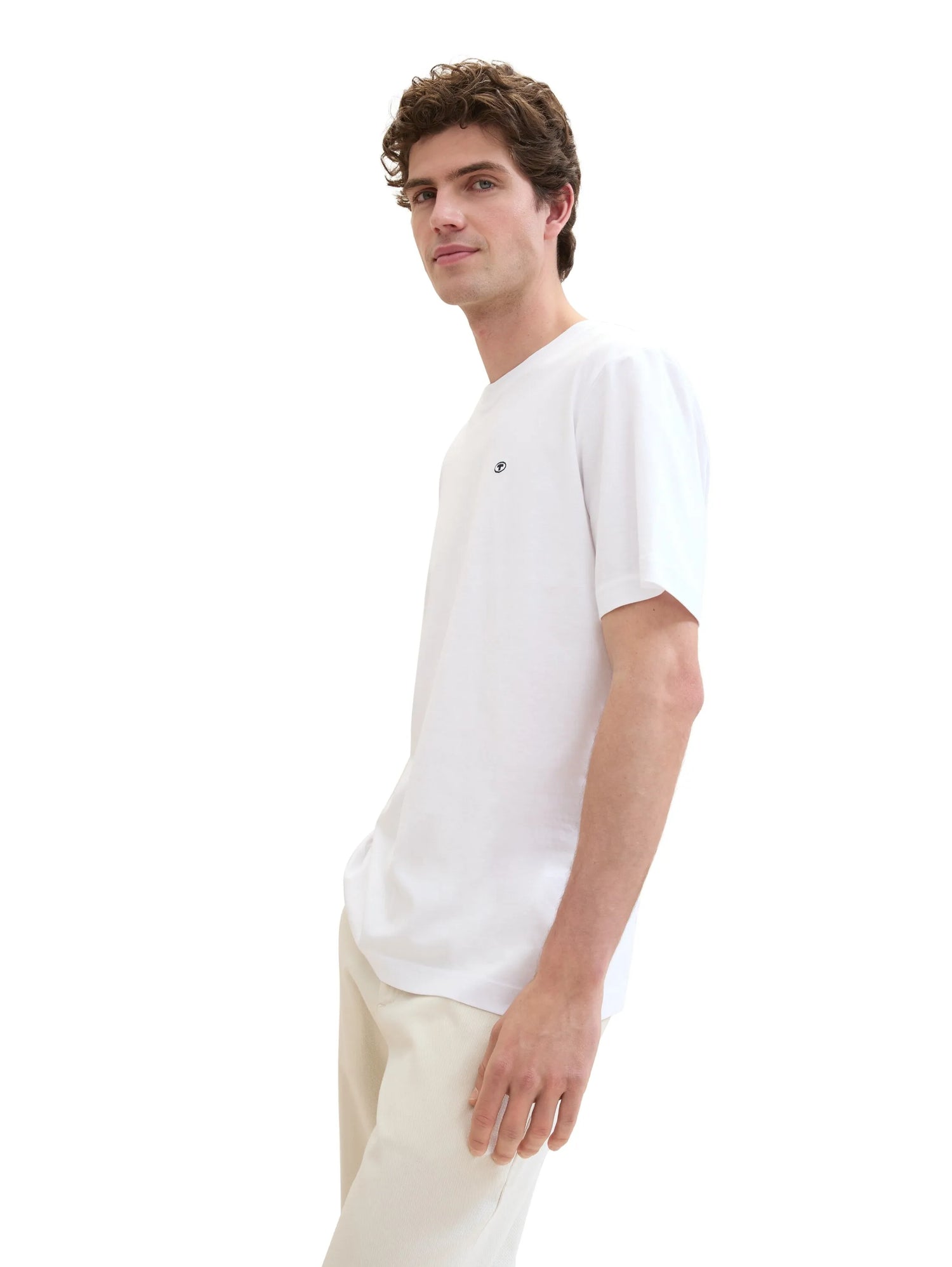 Tom Tailor White Men Basic T-Shirt SKU: 1040902_20000 Image 01