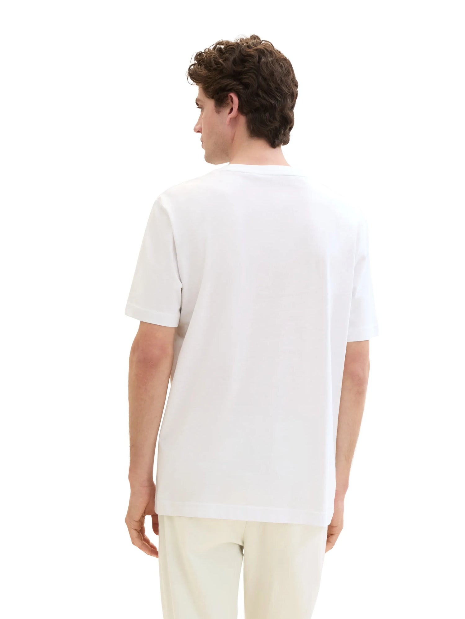 Tom Tailor White Men Basic T-Shirt SKU: 1040902_20000 Image 03