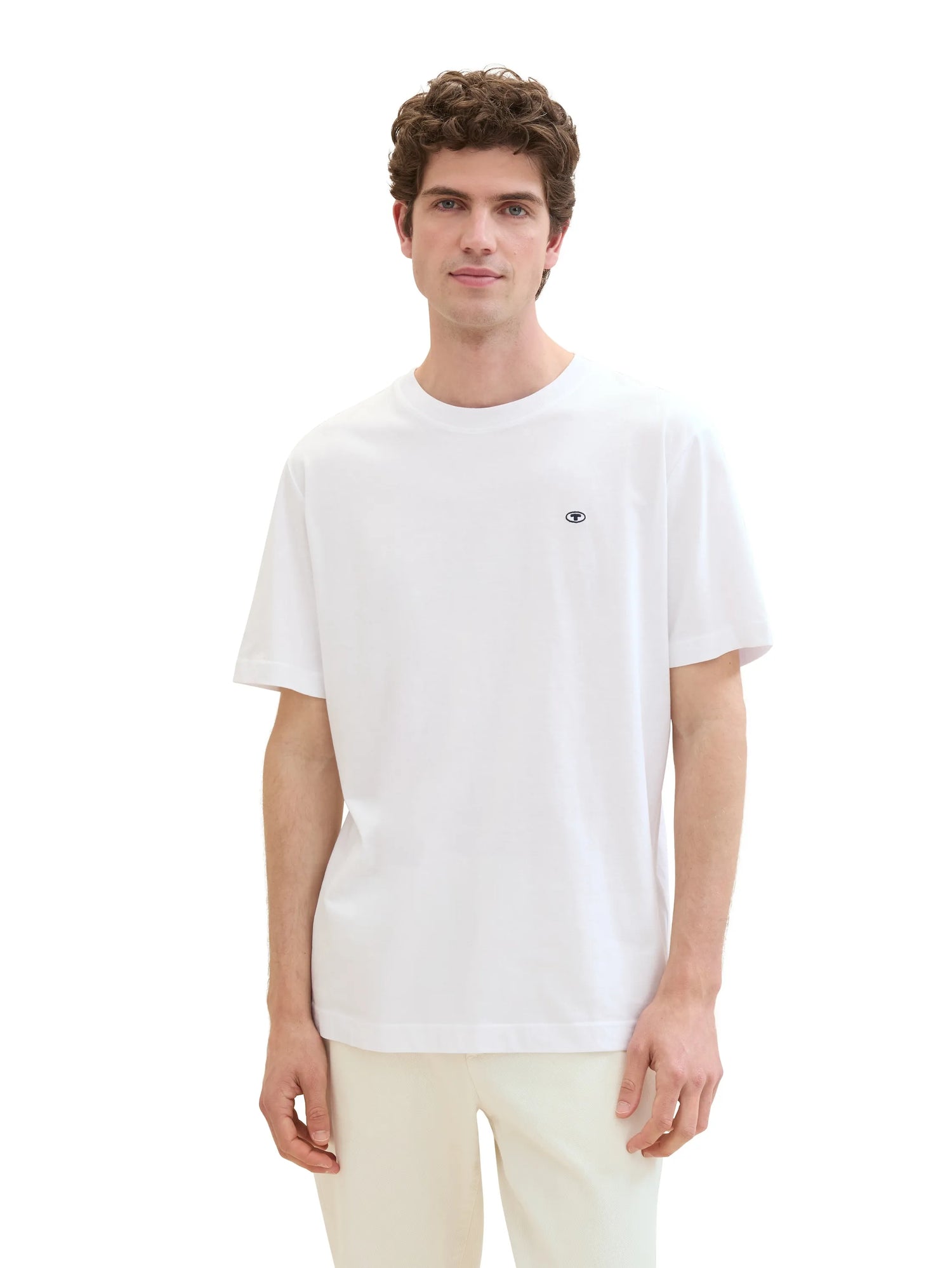 Tom Tailor White Men Basic T-Shirt SKU: 1040902_20000 Image 05