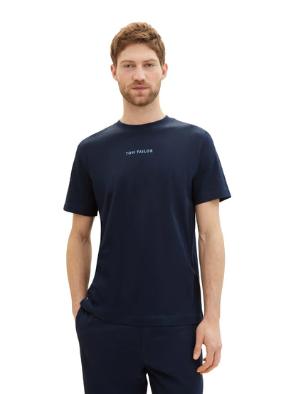 Tom Tailor Sky Captain Blue Men Regular Fit Short-Sleeved T-Shirt SKU: 1040906_10668 Image 01