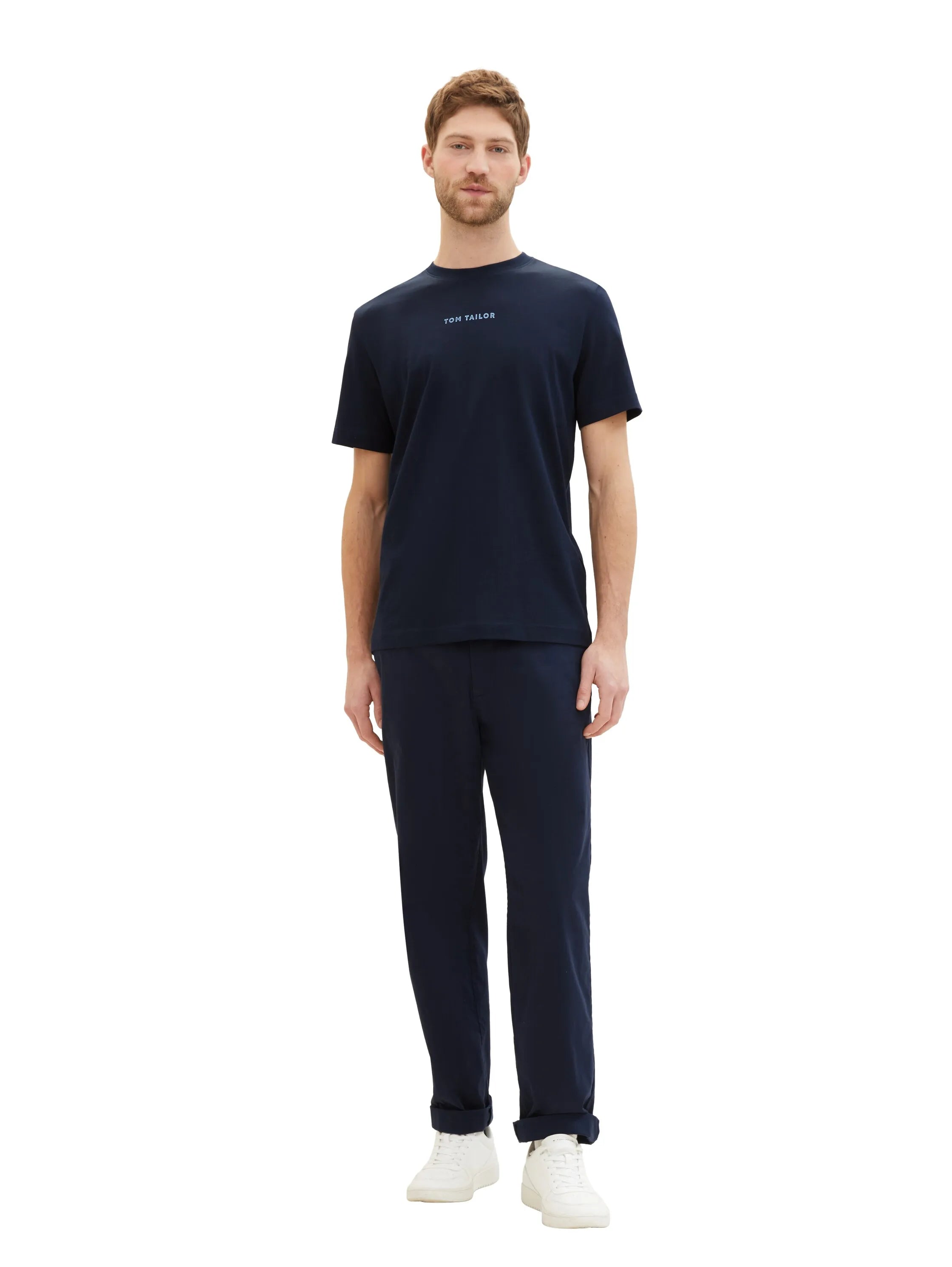 Tom Tailor Sky Captain Blue Men Regular Fit Short-Sleeved T-Shirt SKU: 1040906_10668 Image 02