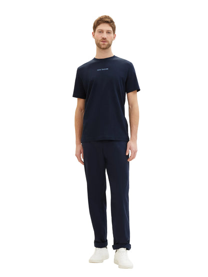 Tom Tailor Sky Captain Blue Men Regular Fit Short-Sleeved T-Shirt SKU: 1040906_10668 Image 02