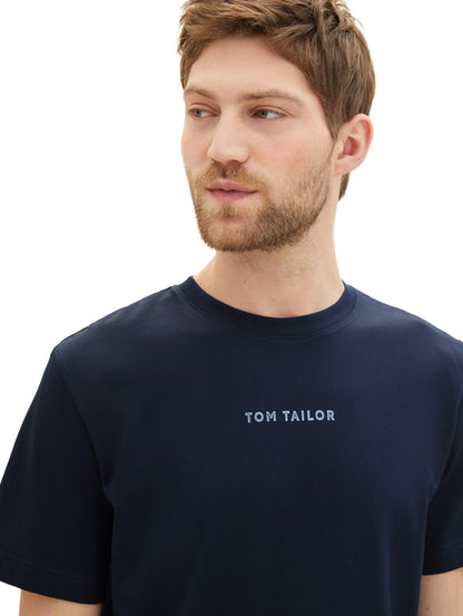 Tom Tailor Sky Captain Blue Men Regular Fit Short-Sleeved T-Shirt SKU: 1040906_10668 Image 06