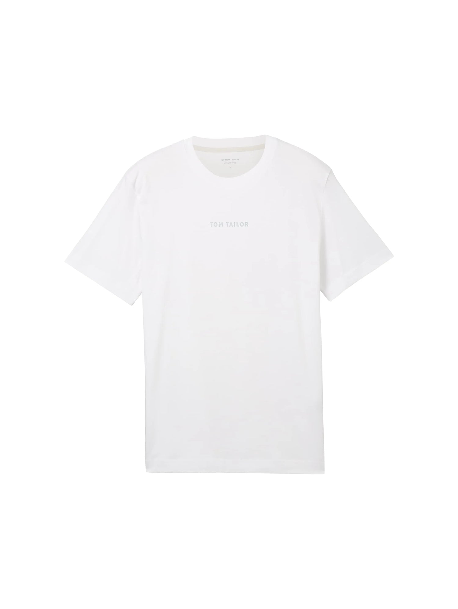 Tom Tailor White Men Regular Fit Short-Sleeved T-Shirt SKU: 1040906_20000 Image 07