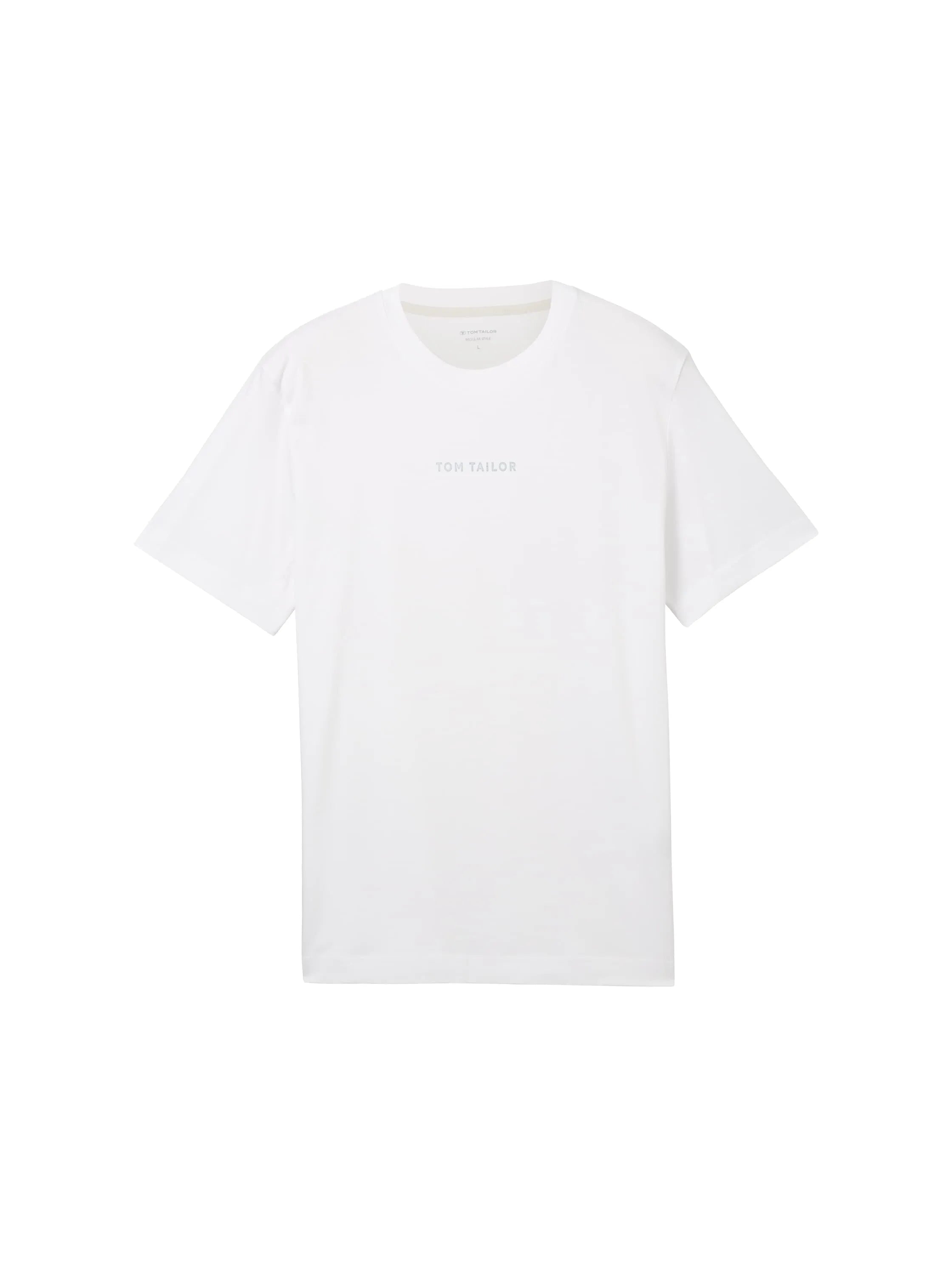 Tom Tailor White Men Regular Fit Short-Sleeved T-Shirt SKU: 1040906_20000 Image 07