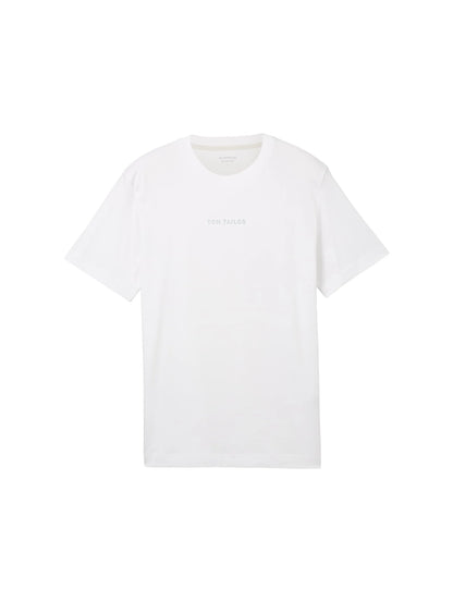 Tom Tailor White Men Regular Fit Short-Sleeved T-Shirt SKU: 1040906_20000 Image 07