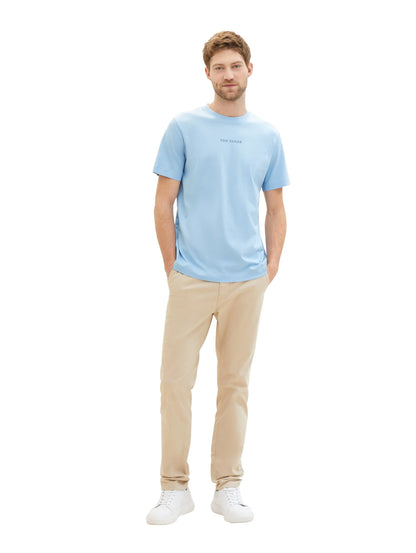 Tom Tailor Washed Out Middle Blue Men Regular Fit Short-Sleeved T-Shirt SKU: 1040906_32245 Image 02
