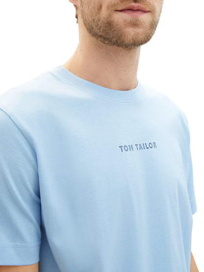 Tom Tailor Washed Out Middle Blue Men Regular Fit Short-Sleeved T-Shirt SKU: 1040906_32245 Image 06
