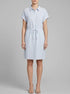 Denim Tom Tailor Blue White Strripe Women Striped Mini Dress SKU: 1040925_34878 Image 00