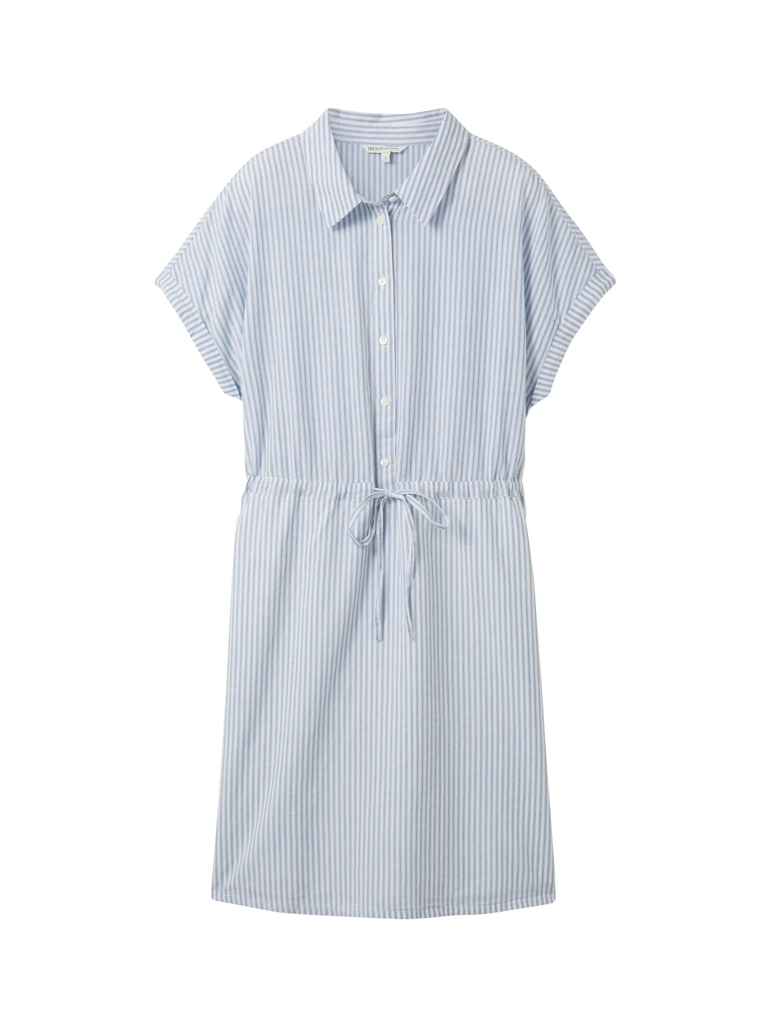Denim Tom Tailor Blue White Strripe Women Striped Mini Dress SKU: 1040925_34878 Image 07