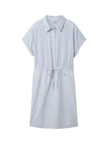 Denim Tom Tailor Blue White Strripe Women Striped Mini Dress SKU: 1040925_34878 Image 07