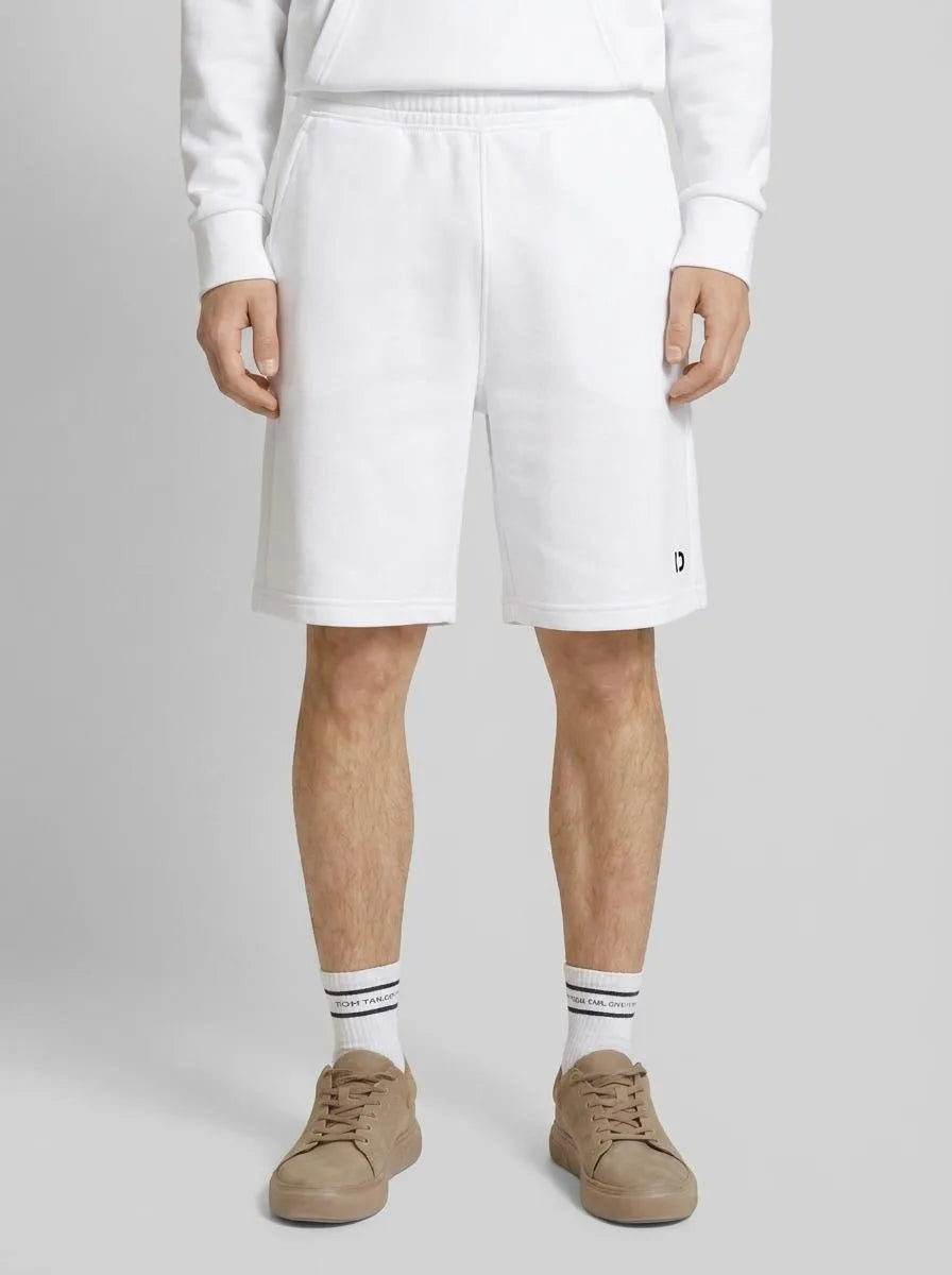 Denim Tom Tailor White Men Relaxed Sweat Shorts SKU: 1040931_20000 Image 00