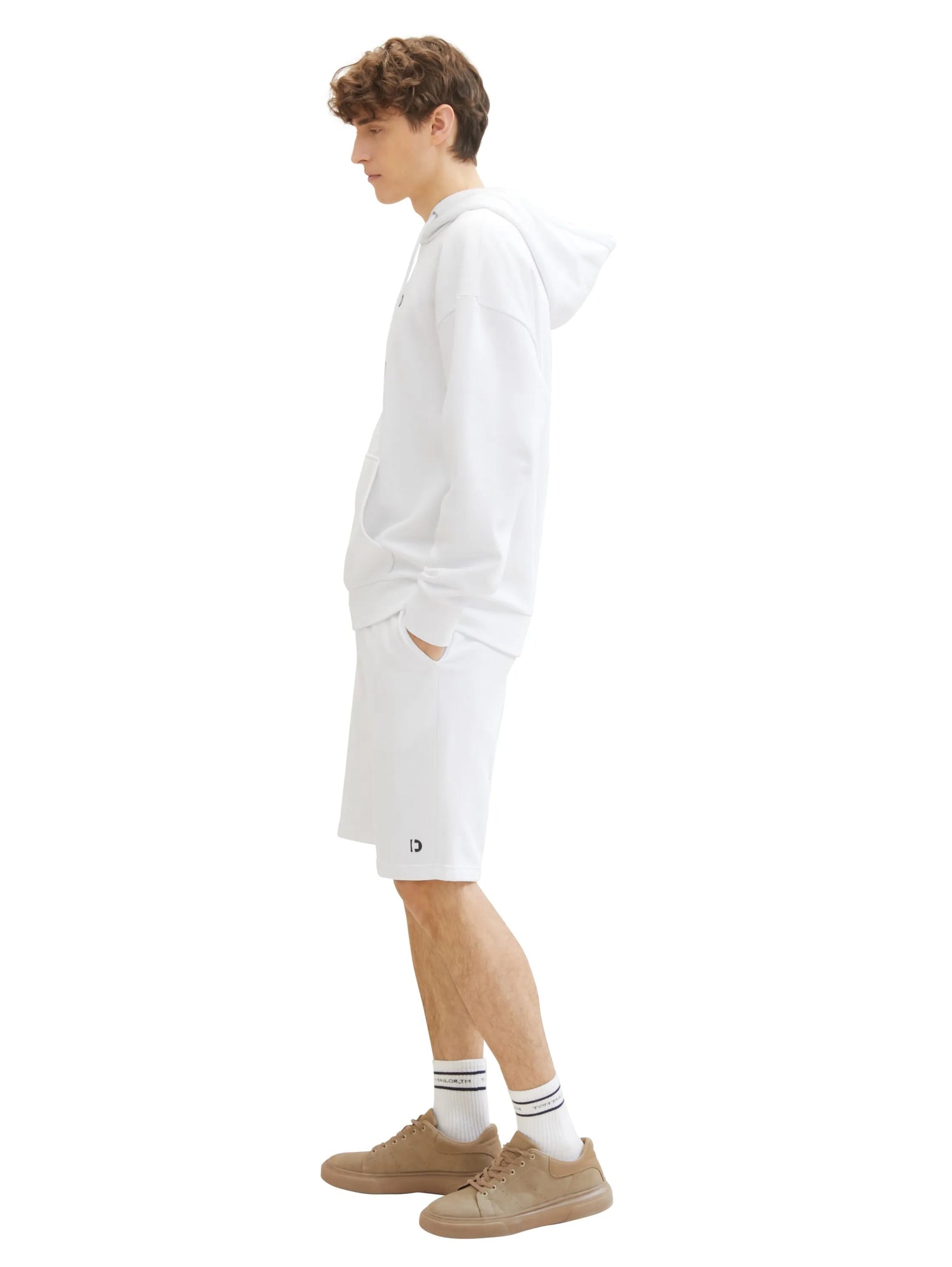 Denim Tom Tailor White Men Relaxed Sweat Shorts SKU: 1040931_20000 Image 02