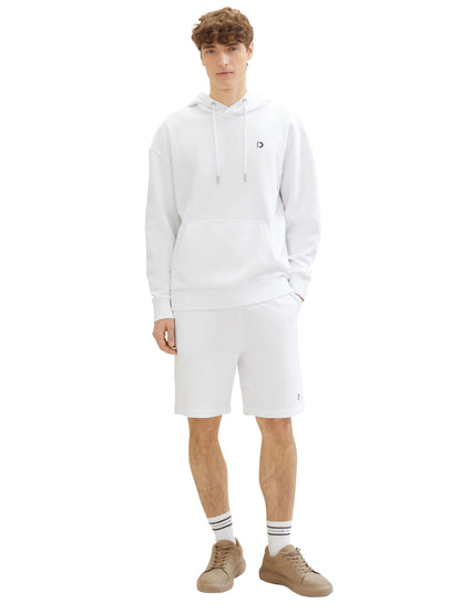 Denim Tom Tailor White Men Relaxed Sweat Shorts SKU: 1040931_20000 Image 03