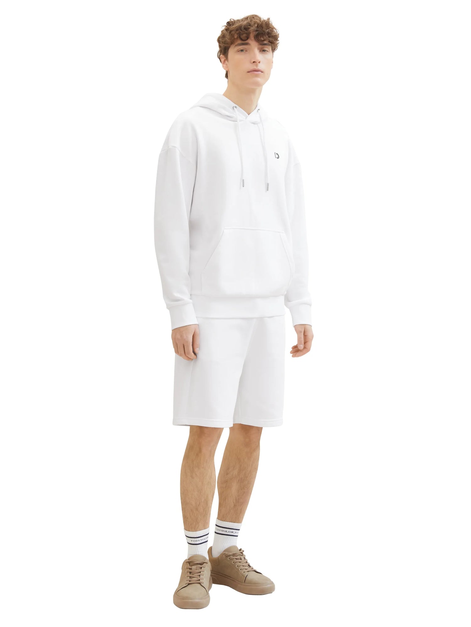 Denim Tom Tailor White Men Relaxed Sweat Shorts SKU: 1040931_20000 Image 06