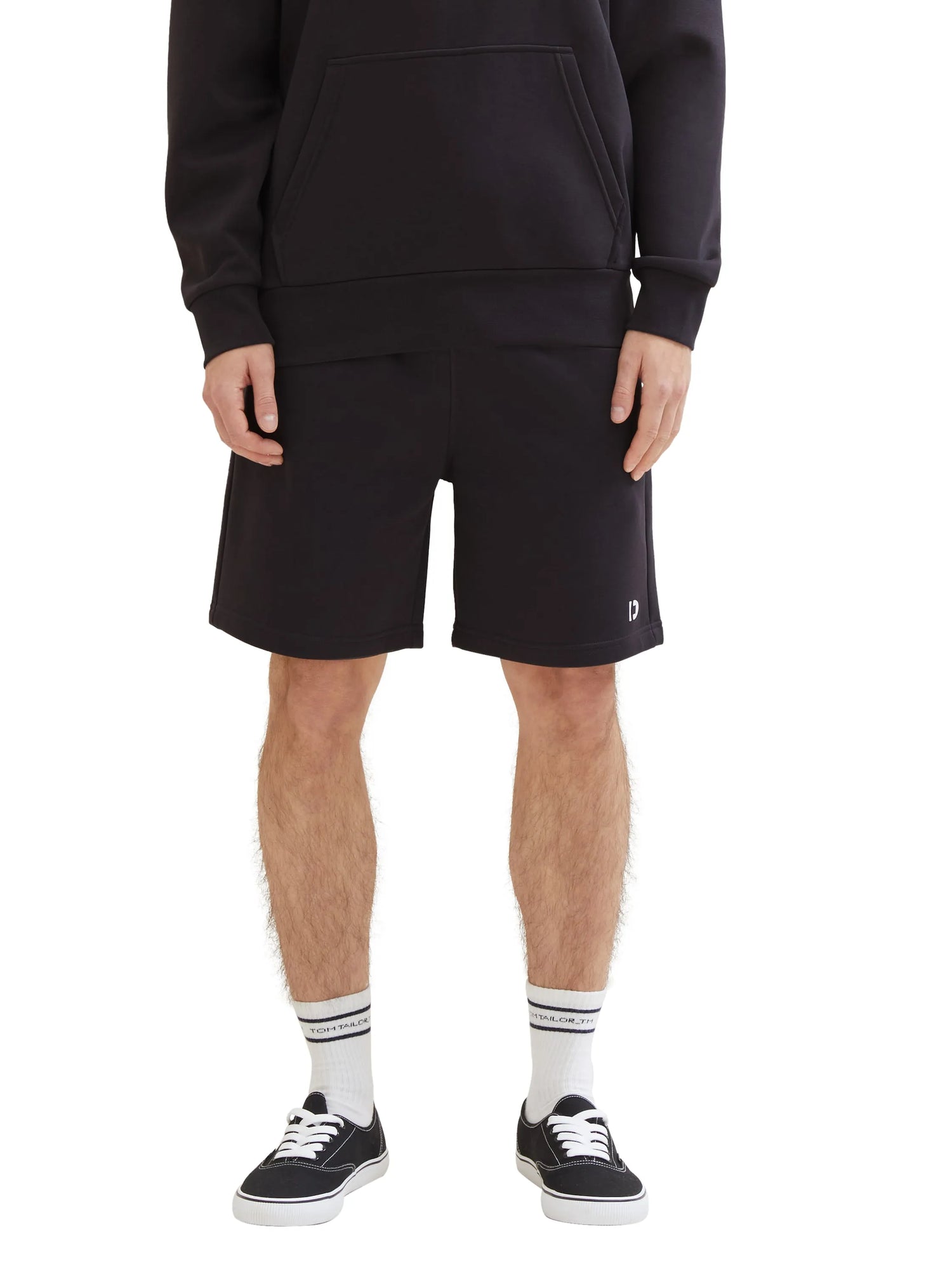 Denim Tom Tailor Coal Grey Men Relaxed Sweat Shorts SKU: 1040931_29476 Image 01