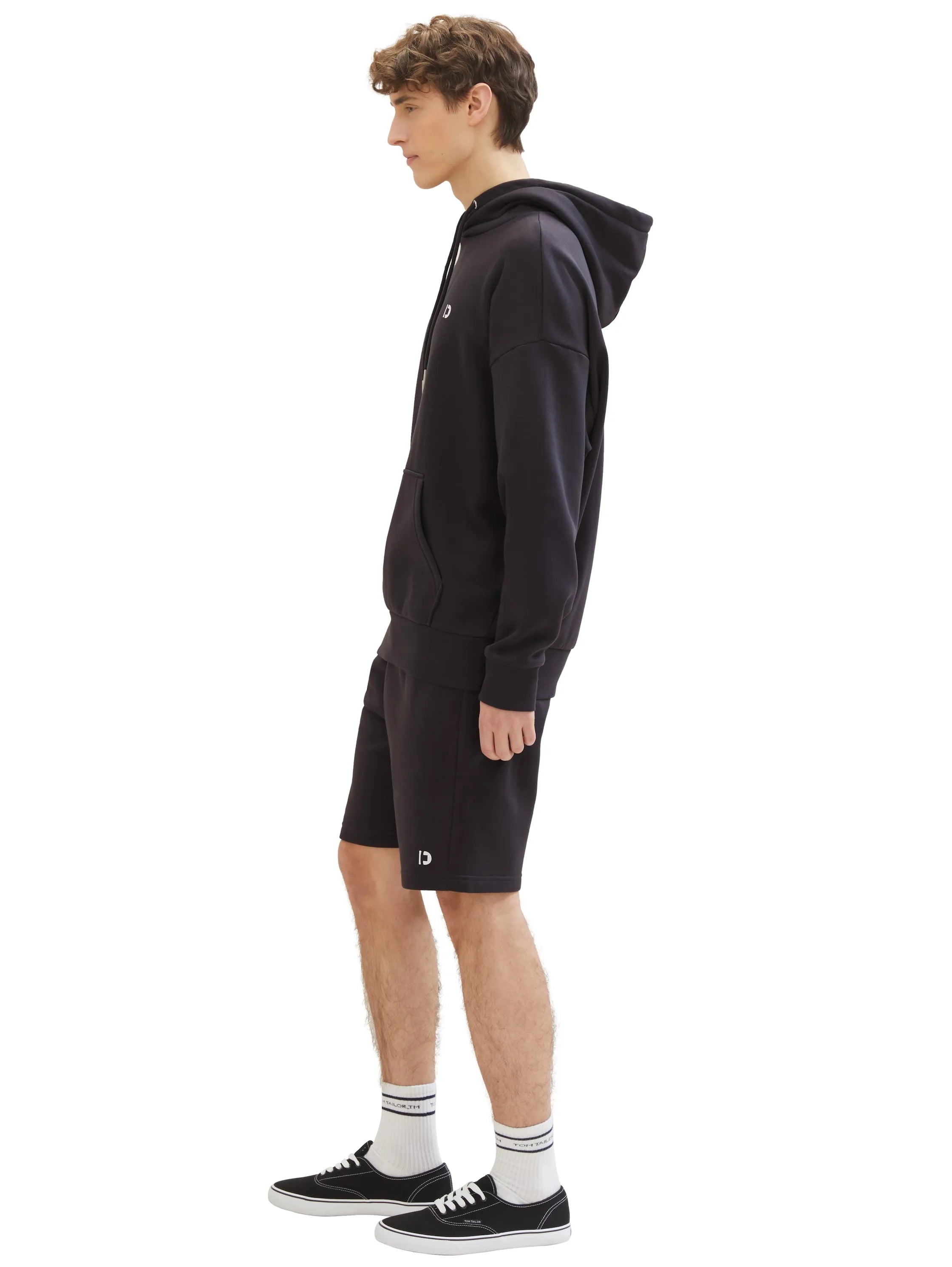 Denim Tom Tailor Coal Grey Men Relaxed Sweat Shorts SKU: 1040931_29476 Image 02