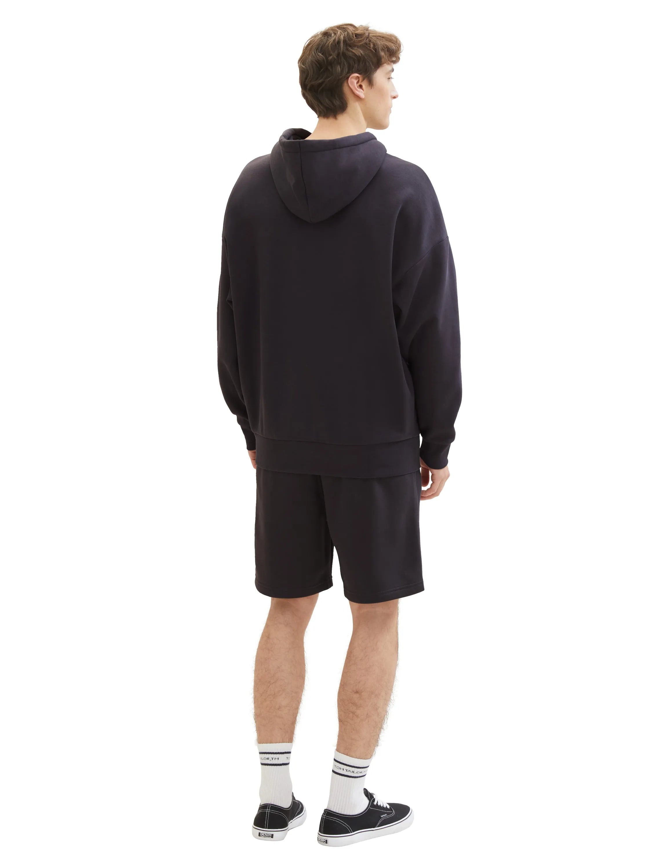 Denim Tom Tailor Coal Grey Men Relaxed Sweat Shorts SKU: 1040931_29476 Image 04