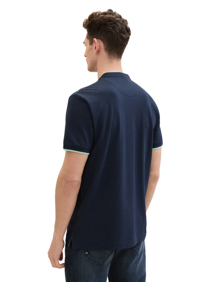 Tom Tailor Sky Captain Blue Men Polo Shirt with a Print SKU: 1040948_10668 Image 03