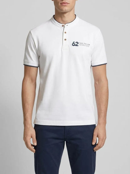 Tom Tailor White Men Polo Shirt with a Print SKU: 1040948_20000 Image 00