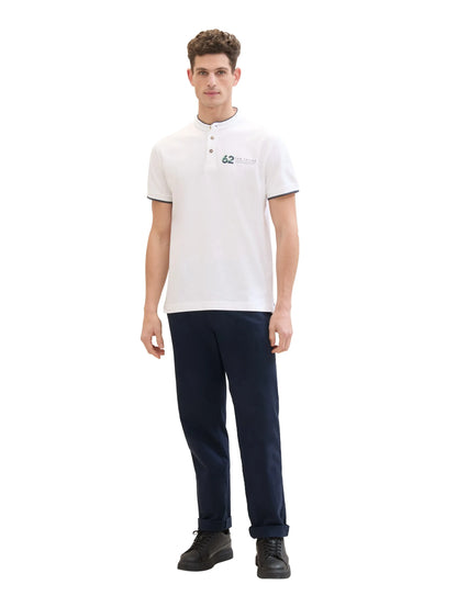 Tom Tailor White Men Polo Shirt with a Print SKU: 1040948_20000 Image 02