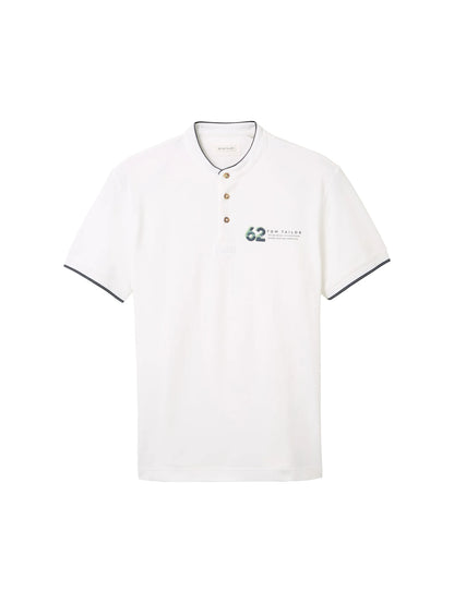Tom Tailor White Men Polo Shirt with a Print SKU: 1040948_20000 Image 07