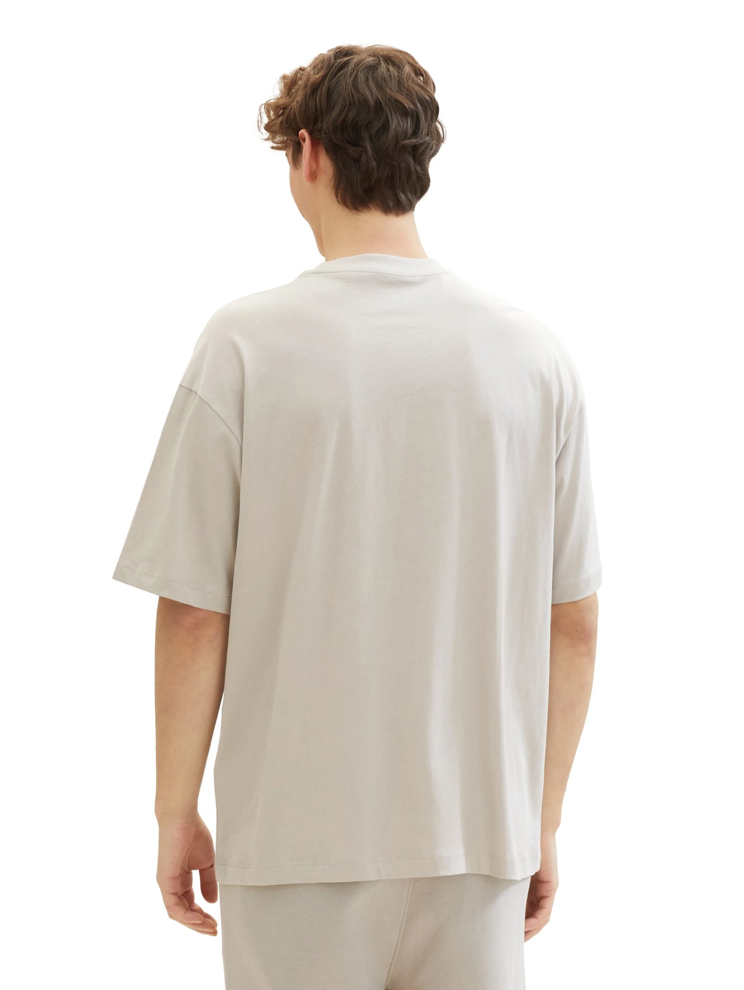 Denim Tom Tailor Light Dove Grey Men Oversized T-Shirt SKU: 1041181_11754 Image 03