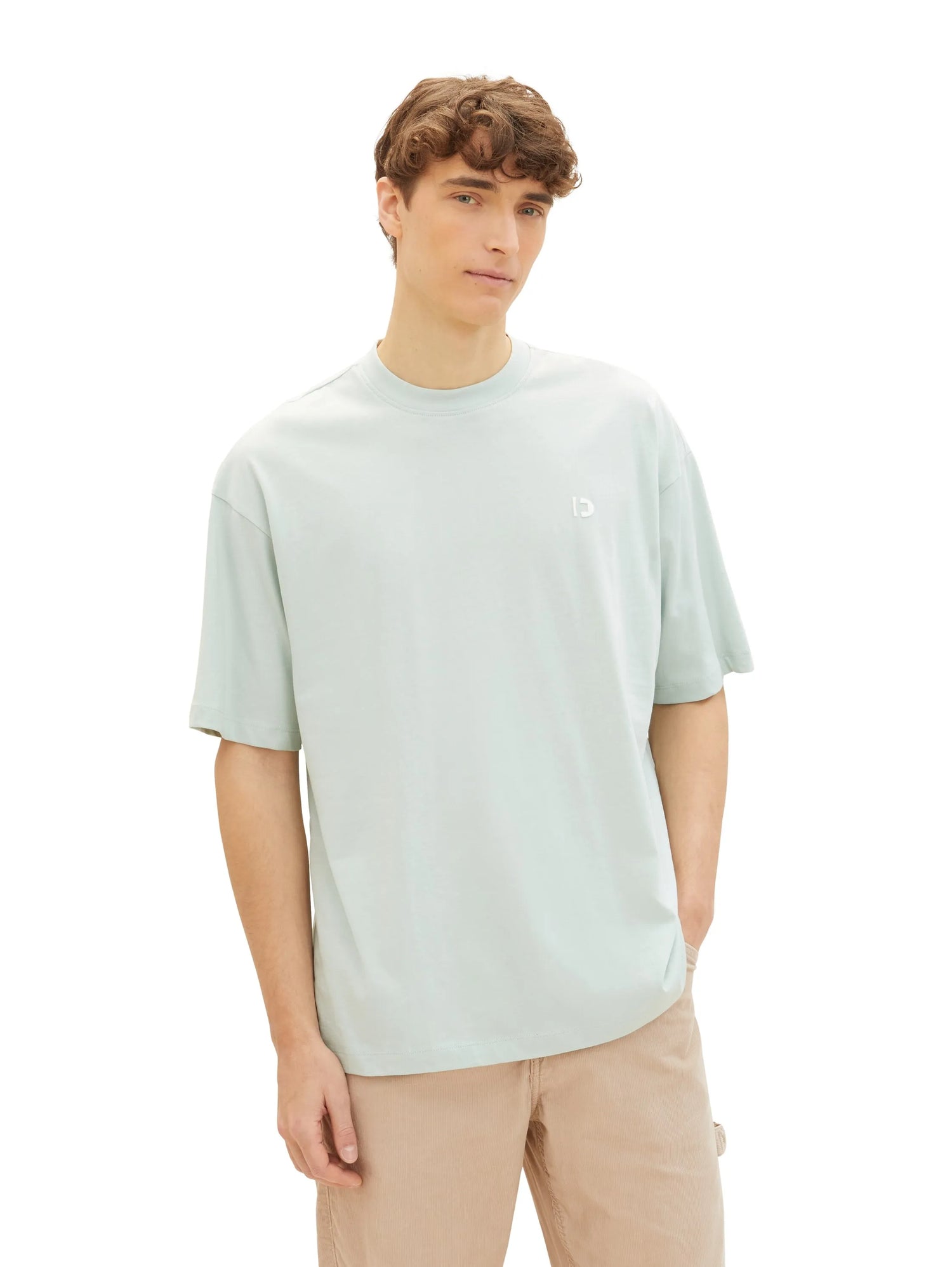Denim Tom Tailor Sea Foam Men Oversized T-Shirt SKU: 1041181_17549 Image 01