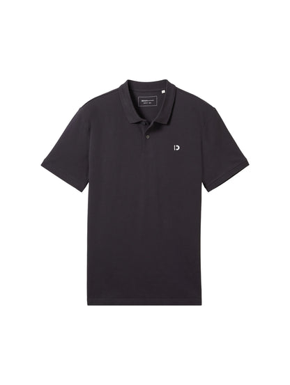 Denim Tom Tailor Coal Grey Men Basic Polo Shirt with a Logo Print SKU: 1041184_29476 Image 07