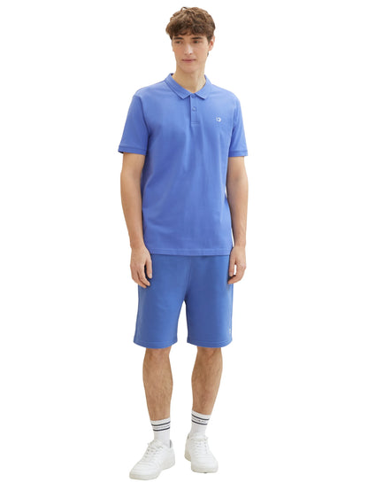 Denim Tom Tailor Blueberry Blue Men Basic Polo Shirt with a Logo Print SKU: 1041184_30104 Image 02