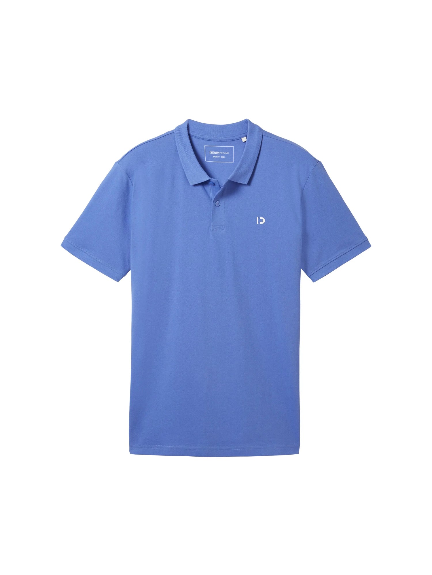 Denim Tom Tailor Blueberry Blue Men Basic Polo Shirt with a Logo Print SKU: 1041184_30104 Image 07