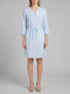 Tom Tailor Offwhite Blue Vertical Stripe Women Striped Dress SKU: 1041204_35221 Image 00