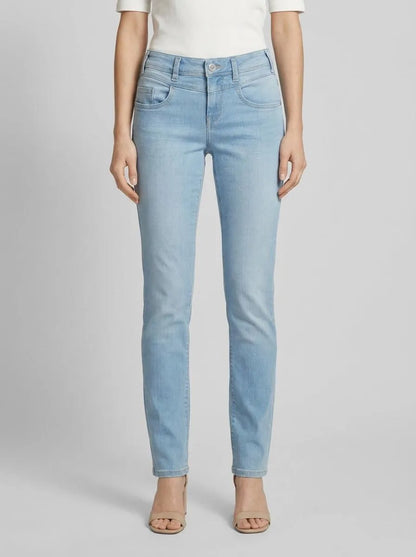 Tom Tailor Light Stone Wash Denim Women Ttalexa Straight Jeans with Recycled Polyester SKU: 1041209_10280 Image 00