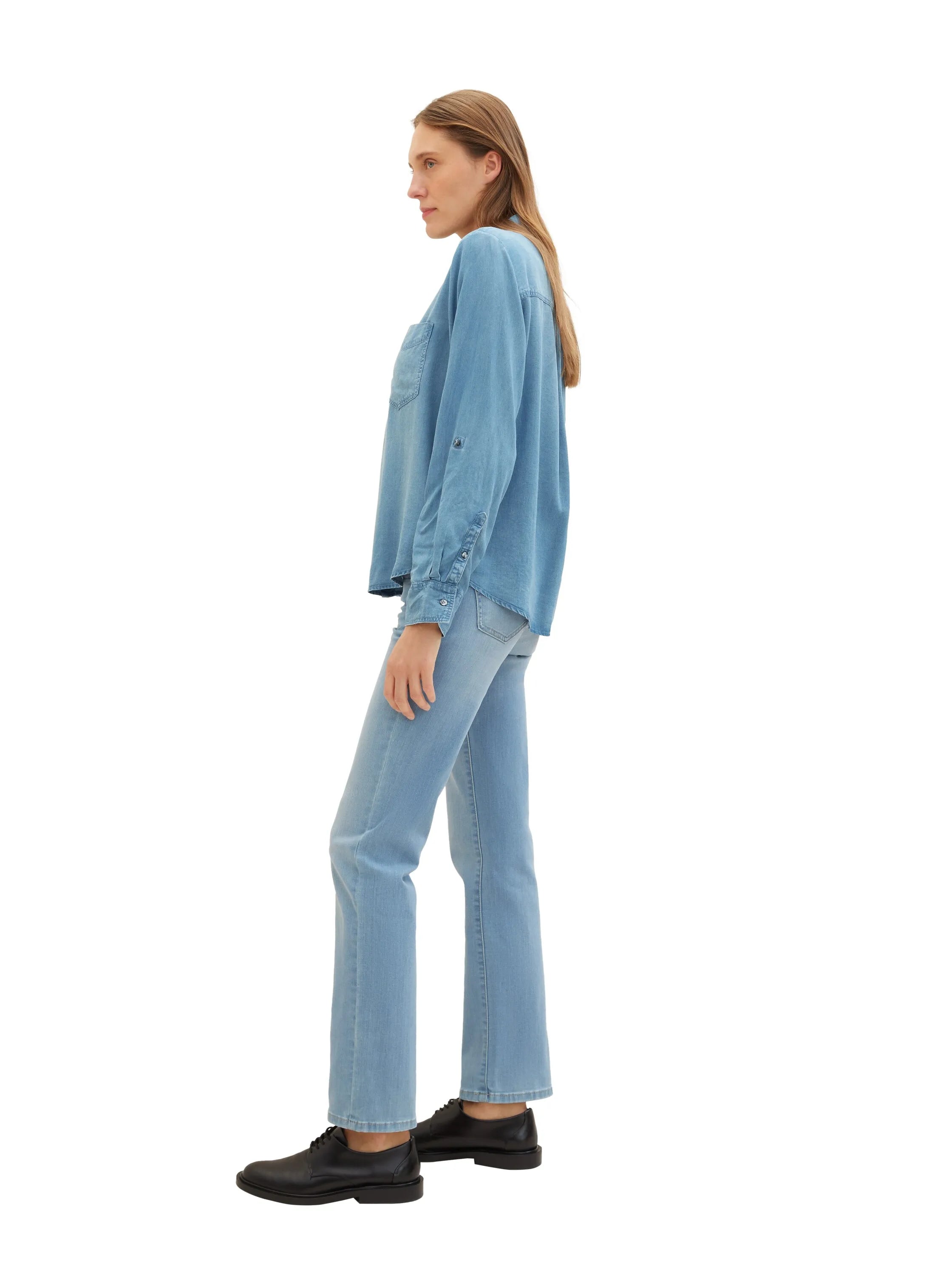 Tom Tailor Light Stone Wash Denim Women Ttalexa Straight Jeans with Recycled Polyester SKU: 1041209_10280 Image 02