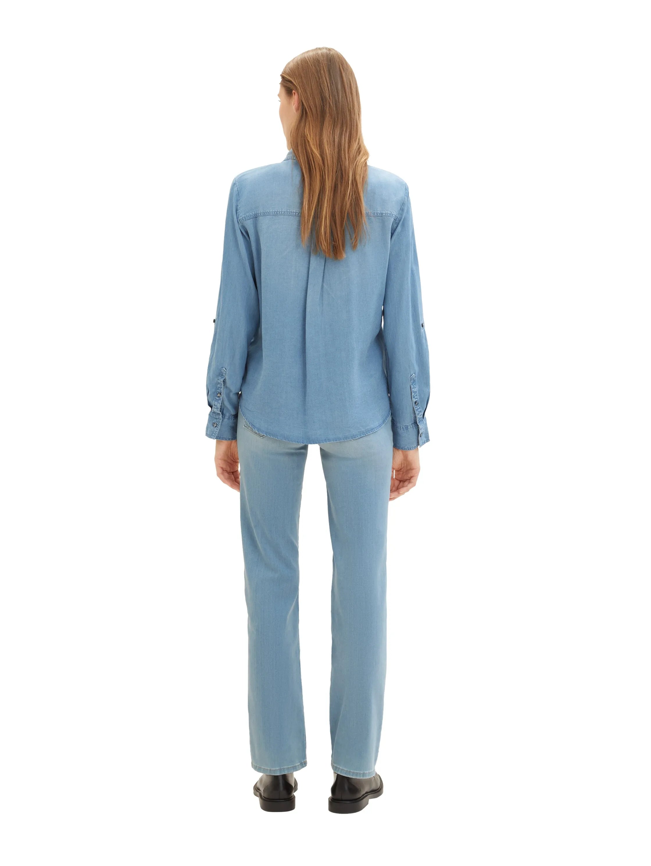 Tom Tailor Light Stone Wash Denim Women Ttalexa Straight Jeans with Recycled Polyester SKU: 1041209_10280 Image 04