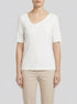 Tom Tailor Whisper White Women T-Shirt with an Asymmetrical Neckline SKU: 1041210_10315 Image 00