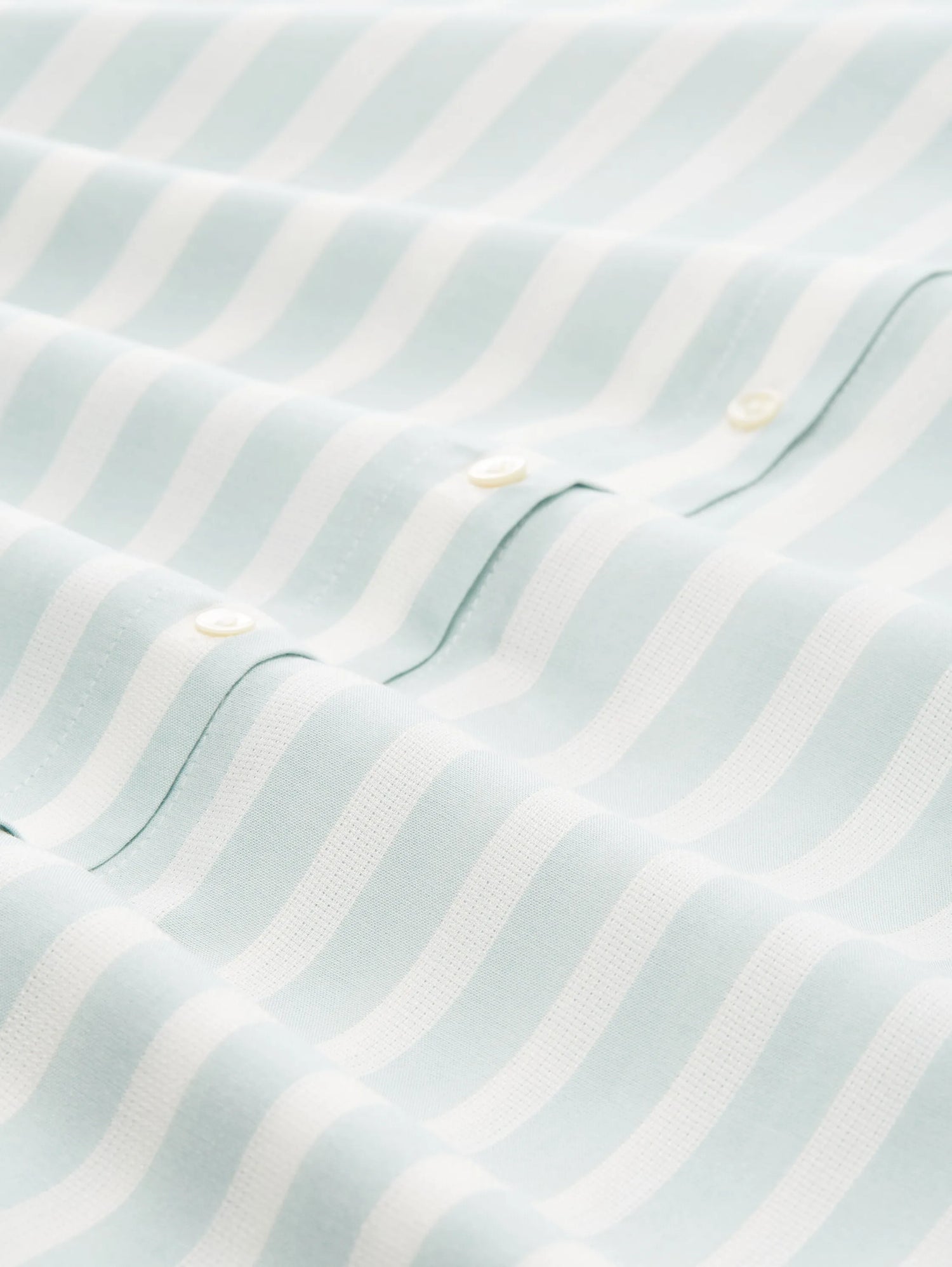 Tom Tailor Mint Blue Offwhite Stripe Women Striped Short-Sleeved Shirt SKU: 1041220_35350 Image 06