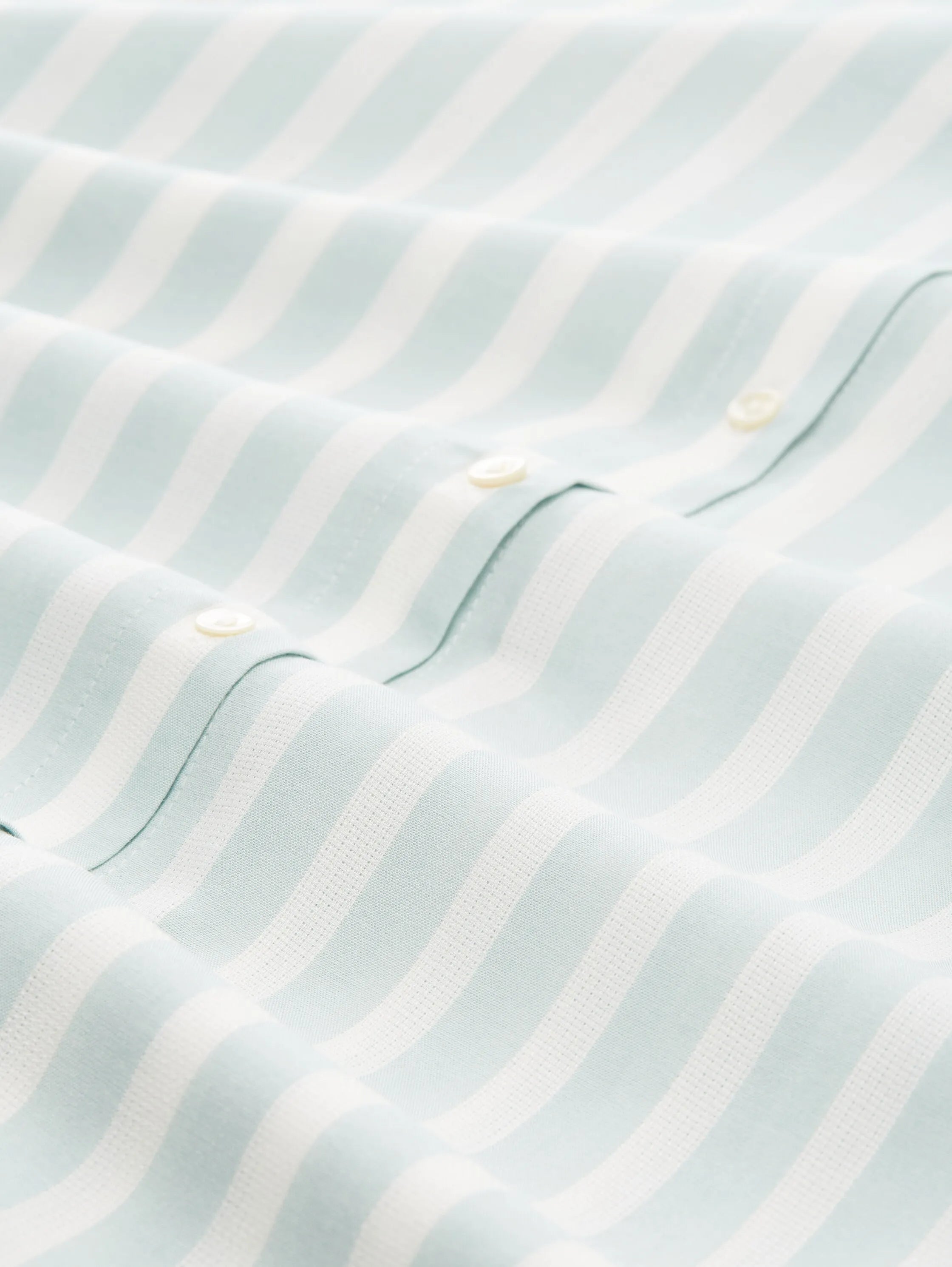 Tom Tailor Mint Blue Offwhite Stripe Women Striped Short-Sleeved Shirt SKU: 1041220_35350 Image 06
