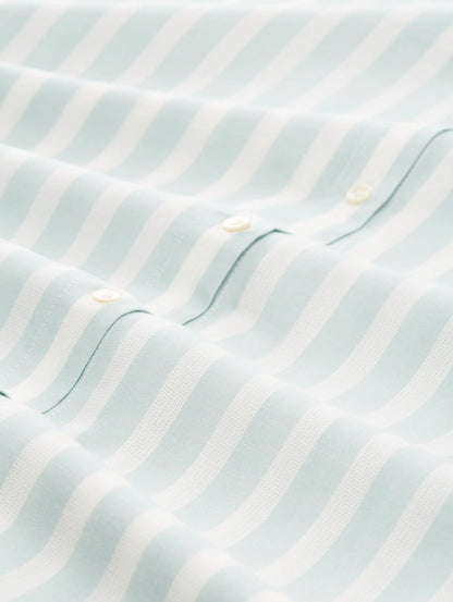 Tom Tailor Mint Blue Offwhite Stripe Women Striped Short-Sleeved Shirt SKU: 1041220_35350 Image 06