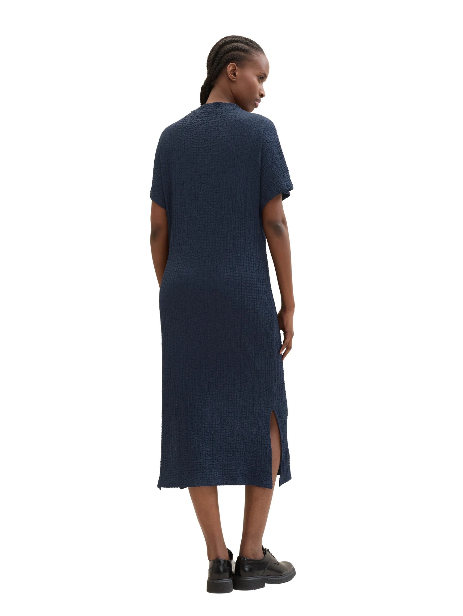 Denim Tom Tailor Sky Captain Blue Women Midi Dress with Texture SKU: 1041227_10668 Image 03