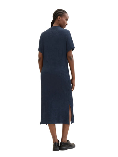 Denim Tom Tailor Sky Captain Blue Women Midi Dress with Texture SKU: 1041227_10668 Image 03